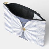 Pochette À Accessoires Monogrammed Dusty Blue Jewel Textile Illusion  (Ouvrir)