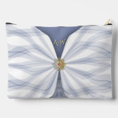 Pochette À Accessoires Monogrammed Dusty Blue Jewel Textile Illusion  (Verso)