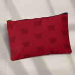 Pochette À Accessoires monogrammed moderne rouge<br><div class="desc">Plongez dans un monde de style et de fonctionnalité avec la Pochette Accessoire Monogram tendance conçue par PixeliaDesigns, où le rouge vif et la simplicité moderne. Ce sac élégant présente une toile de fond rouge vif et épurée, accentuée par un motif monogramme personnalisé, conçu à l'aide d'une police tendance et...</div>