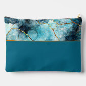 Pochette À Accessoires Monographie en marbre bleu et or (Verso)