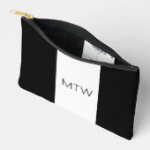 Pochette À Accessoires Monographie simple en noir et blanc (Ouvrir)