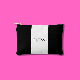 Pochette À Accessoires Monographie simple en noir et blanc