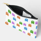 Pochette À Accessoires Monstres colorés sur blanc (Ouvrir)