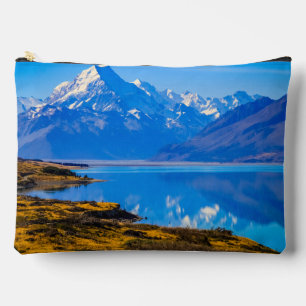 Pochette À Accessoires Mont Cook surplombant le lac Pukaki, NZ