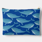 Pochette À Accessoires Morceau de baleines nager bleu foncé (Verso)