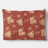 Pochette À Accessoires Morris Inspiré Lily Flower Botanique Rouge Textile (Verso)