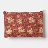 Pochette À Accessoires Morris Inspiré Lily Flower Botanique Rouge Textile (Verso)