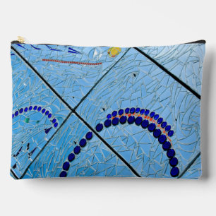Pochette À Accessoires Mosaïque de miroir bleu
