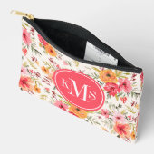 Pochette À Accessoires Motif à fleurs Orange Doodle Garden (Ouvrir)