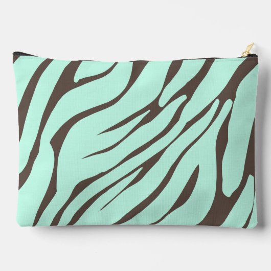 Pochette À Accessoires Motif à la pointe verte Zebra Stripes (Verso)