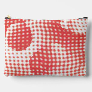 Pochette À Accessoires Motif à points de trame Pop Art rouge vintage