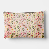 Pochette À Accessoires Motif à rayures florales rose pâle (Verso)