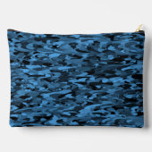 Pochette À Accessoires Motif Abstrait Bleu Noir Grand (Verso)