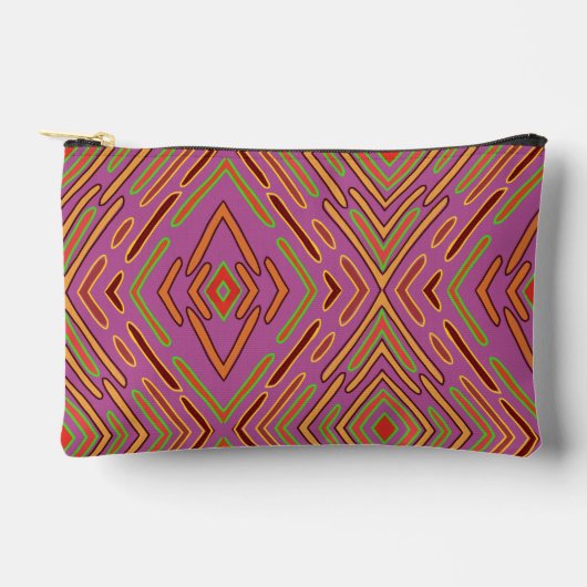 Pochette À Accessoires Motif abstrait de circuits futuristes (Recto)