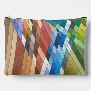 Pochette À Accessoires Motif abstrait géométrique peint à la main