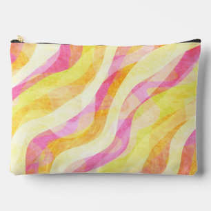 Pochette À Accessoires Motif Abstrait Ondulé Vibrant