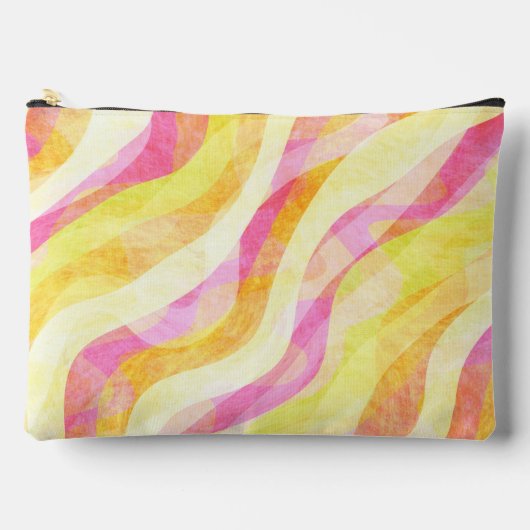 Pochette À Accessoires Motif Abstrait Ondulé Vibrant (Recto)