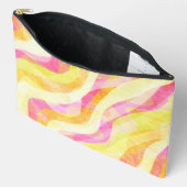 Pochette À Accessoires Motif Abstrait Ondulé Vibrant (Ouvrir)