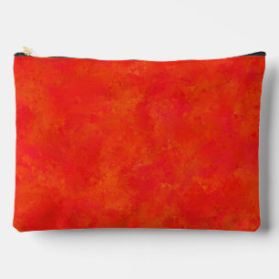 Pochette À Accessoires Motif Abstrait Rouge Orange Grand