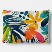 Pochette À Accessoires Motif Abstrait Tropical Ziphed Pouch (Recto)
