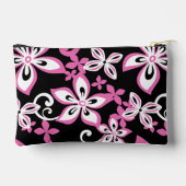 POCHETTE À ACCESSOIRES MOTIF ALOHA HAWAII EN NOIR/ROSE (Verso)