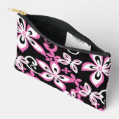 POCHETTE À ACCESSOIRES MOTIF ALOHA HAWAII EN NOIR/ROSE (Ouvrir)