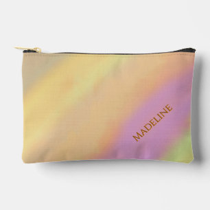 Pochette À Accessoires Motif aquarelle de barbe à papa nom personnalisé