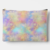 Pochette À Accessoires Motif arc-en-ciel dégradant et or fleuri (Recto)