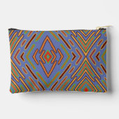 Pochette À Accessoires Motif bleu multicolore abstrait (Verso)