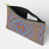 Pochette À Accessoires Motif bleu multicolore abstrait (Ouvrir)