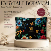 Motif botanique de conte de fées en monogramme scr