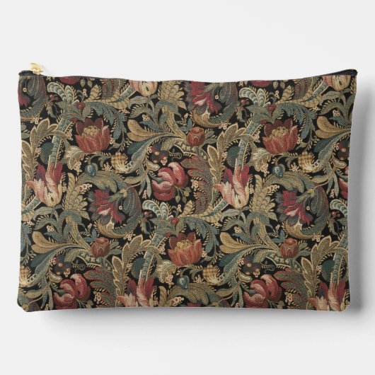 Pochette À Accessoires Motif botanique floral vintage sombre et maussade (Recto)