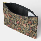 Pochette À Accessoires Motif botanique floral vintage sombre et maussade (Ouvrir)