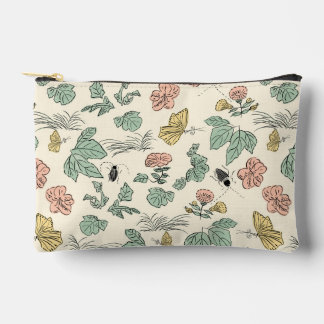 Pochette À Accessoires Motif botanique vintage avec papillons et abeille