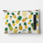 Pochette À Accessoires Motif branché à l'ananas | Ajouter Votre Nom (Verso)