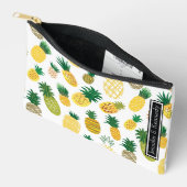 Pochette À Accessoires Motif branché à l'ananas | Ajouter Votre Nom (Ouvrir)