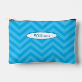Pochette À Accessoires Motif Chevron bleu amusant Coque de crayon personn (Recto)