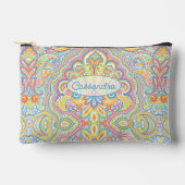 Pochette À Accessoires Motif chic bleu rose violet orange pastel (Recto)