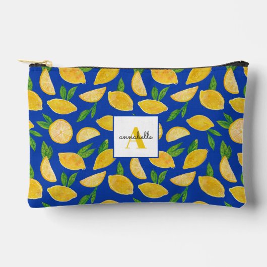 Pochette À Accessoires Motif citron coloré (Recto)