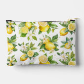 Pochette À Accessoires Motif citron, Fleurs de citron, Feuilles, Citrus (Verso)