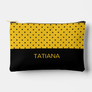 Pochette À Accessoires Motif classique à pois jaunes et noirs