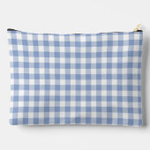 Pochette À Accessoires Motif classique En vichy bleu coché (Verso)