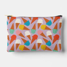 Motif coloré de cône de glace dessiné à la main