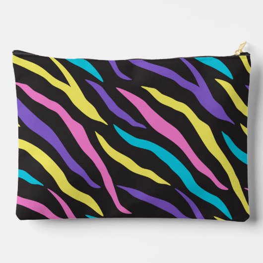 Pochette À Accessoires Motif coloré Zebra Glittery (Verso)