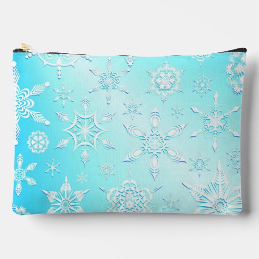 Pochette À Accessoires Motif Crystal Snowflakes (Recto)