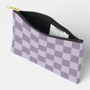 Pochette À Accessoires Motif damier bleu poudre minimaliste