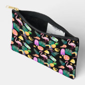 Pochette À Accessoires Motif d'ananas aux oiseaux tropicaux (Ouvrir)