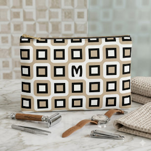 Pochette À Accessoires Motif d'art géométrique personnalisé du milieu du