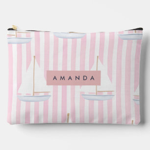 Pochette À Accessoires Motif de bateau Pastel Cute personnalisé