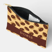 Pochette À Accessoires Motif de beignes marron chocolat (Ouvrir)